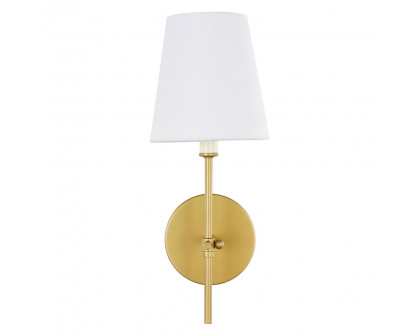 Elegant Mel 1 Light Wall Sconce - Brass, L 5.5" (LD6004W6BR)