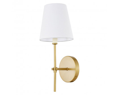 Elegant Mel 1 Light Wall Sconce - Brass, L 5.5" (LD6004W6BR)