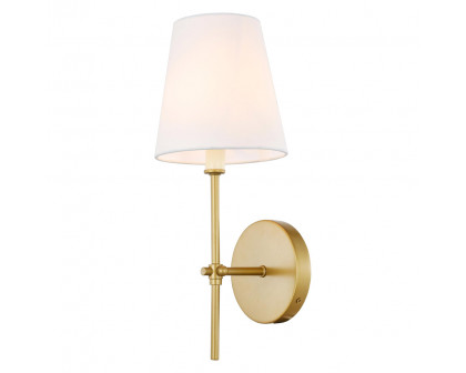 Elegant Mel 1 Light Wall Sconce - Brass, L 5.5" (LD6004W6BR)