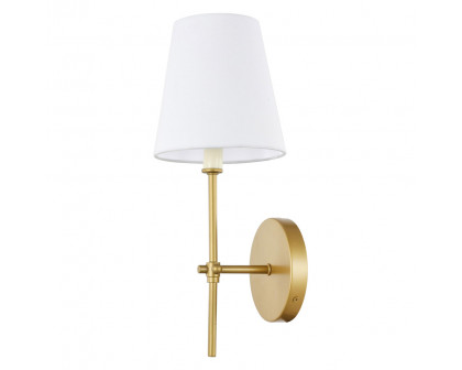 Elegant Mel 1 Light Wall Sconce - Brass, L 5.5" (LD6004W6BR)