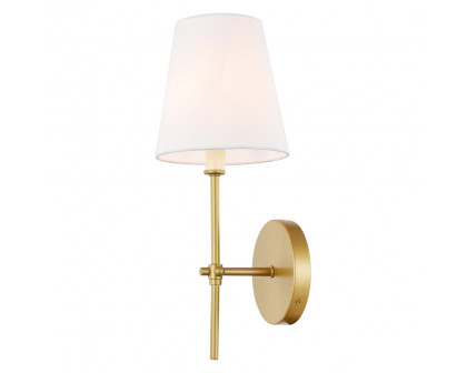 Elegant Mel 1 Light Wall Sconce - Brass, L 5.5" (LD6004W6BR)