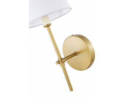 Elegant Mel 1 Light Wall Sconce - Brass, L 5.5" (LD6004W6BR)