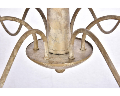 Elegant Merritt 6-Light Chandelier - Weathered Dove, L 35" (LD6007D35WD)