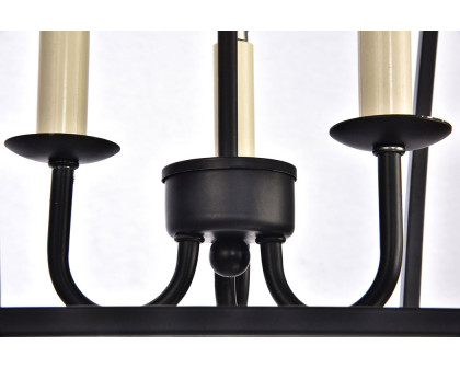 Elegant Maddox 1-Light Pendant - Black, L 12.5" (LD6008D12BK)