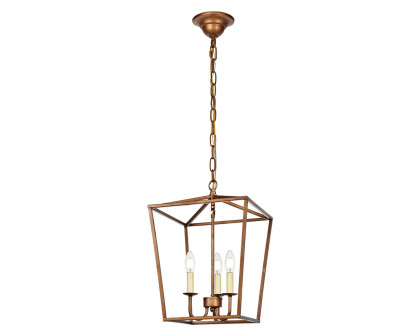 Elegant Maddox 1-Light Pendant - Gold, L 12.5" (LD6008D12G)