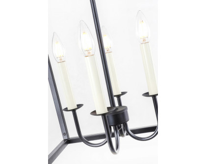 Elegant Maddox 1-Light Pendant - Black, L 20" (LD6008D20BK)