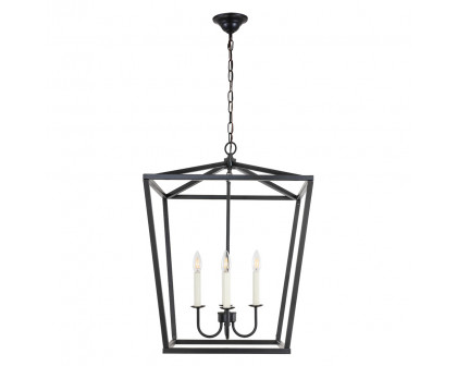 Elegant Maddox 1-Light Pendant - Black, L 20" (LD6008D20BK)