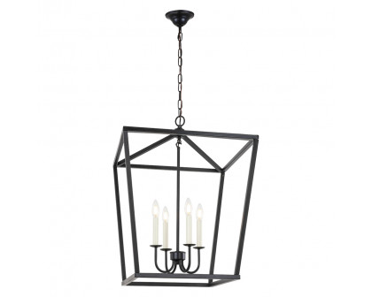 Elegant Maddox 1-Light Pendant - Black, L 20" (LD6008D20BK)