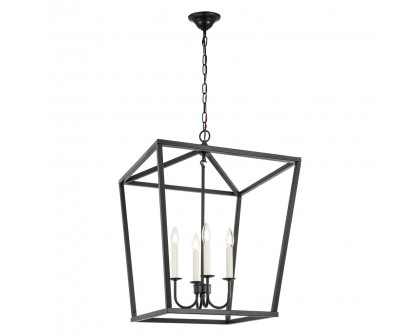 Elegant Maddox 1-Light Pendant - Black, L 20" (LD6008D20BK)