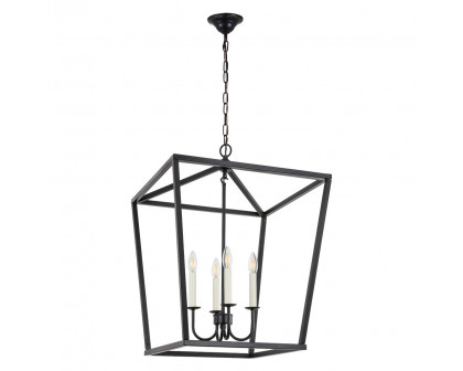 Elegant Maddox 1-Light Pendant - Black, L 20" (LD6008D20BK)