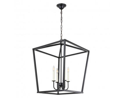 Elegant Maddox 1-Light Pendant - Black, L 20" (LD6008D20BK)