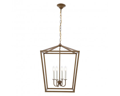 Elegant Maddox 1-Light Pendant - Gold, L 20" (LD6008D20G)