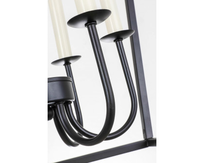 Elegant Maddox 1-Light Pendant - Black, L 24" (LD6008D24BK)