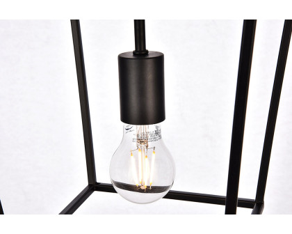 Elegant Maddox 1-Light Pendant - Black, L 9" (LD6008D9BK)