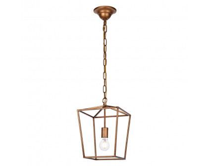 Elegant Maddox 1-Light Pendant - Gold, L 9" (LD6008D9G)