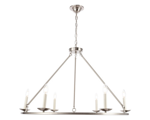 Elegant Maine 6-Light Chandelier - Burnished Nickel, L 36" (LD6010D36BN)