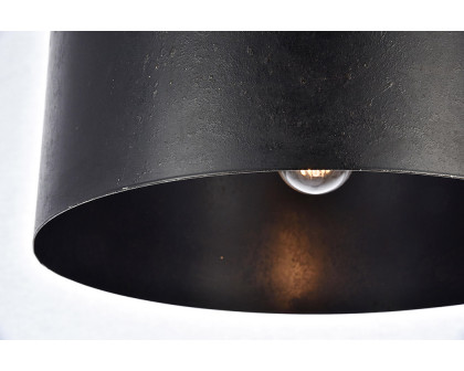 Elegant Miro 1-Light Pendant - Black, L 15" (LD6015D15BK)