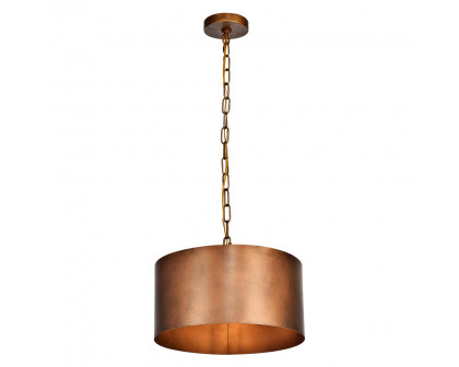 Elegant Miro 1-Light Pendant - Brass, L 15" (LD6015D15BR)