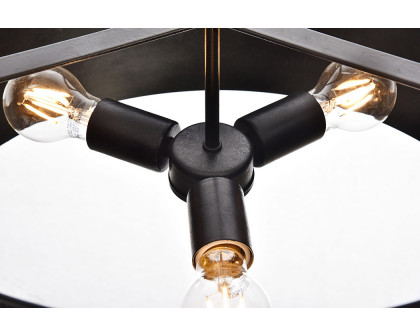 Elegant Miro 1-Light Pendant - Black, L 20" (LD6015D20BK)