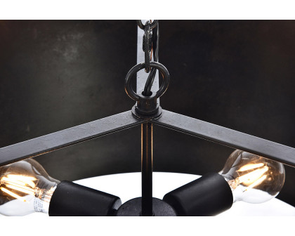 Elegant Miro 1-Light Pendant - Black, L 20" (LD6015D20BK)