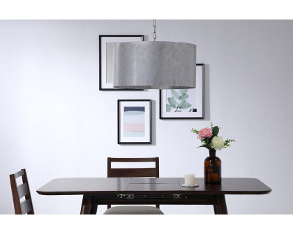 Elegant Miro 1-Light Pendant - Silver, L 20" (LD6015D20S)