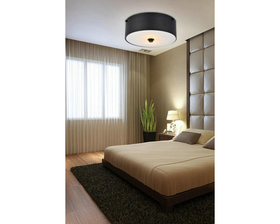 Elegant Flush Mount Light - Flat Black (LD6024)