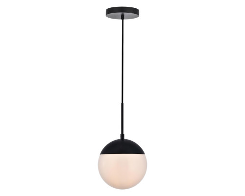 Elegant Pendant Light - Black/Glass Matte, L 8" (LD6026)