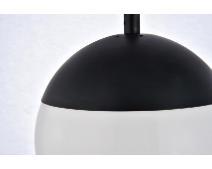 Elegant Pendant Light - Black/Glass Matte, L 8" (LD6026)