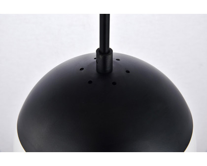 Elegant Pendant Light - Black/Glass Matte, L 8" (LD6026)