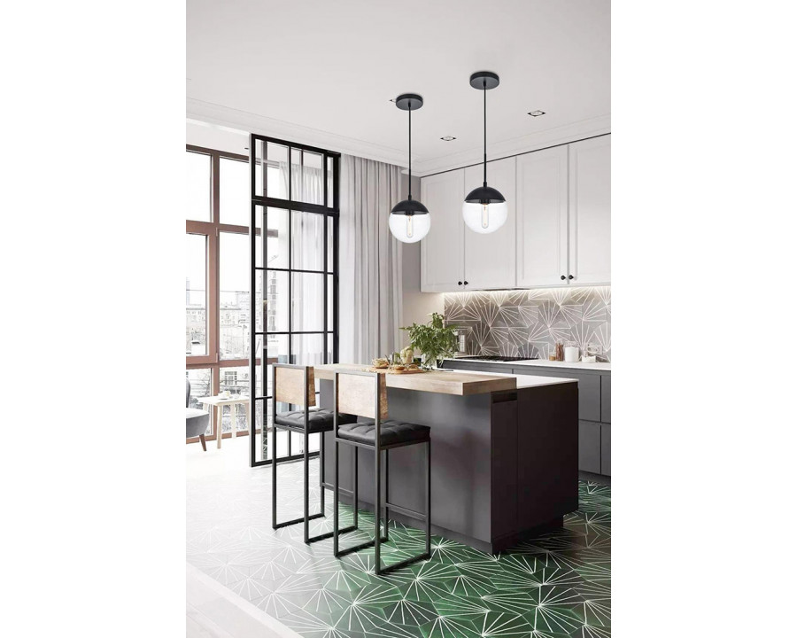 Elegant Pendant Light - Black, L 8" (LD6027)