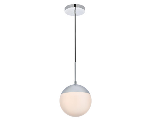 Elegant Pendant Light - Chrome/Glass Matte, L 8" (LD6028)