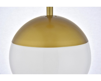 Elegant Pendant Light - Brass/Glass Matte, L 8" (LD6030BR)