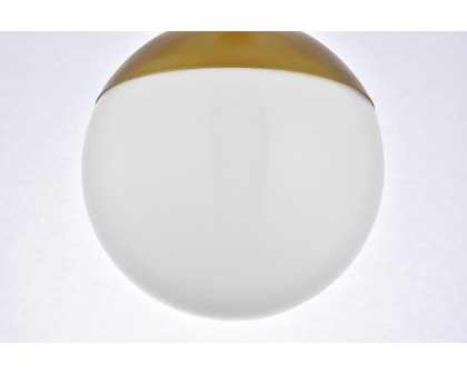 Elegant Pendant Light - Brass/Glass Matte, L 8" (LD6030BR)