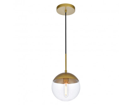 Elegant Pendant Light - Brass, L 8" (LD6031BR)