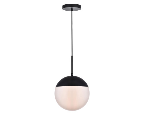 Elegant Pendant Light - Black/Glass Matte, L 10" (LD6032BK)