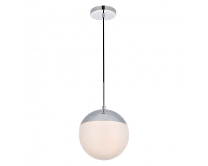 Elegant Pendant Light - Chrome/Glass Matte, L 10" (LD6034C)