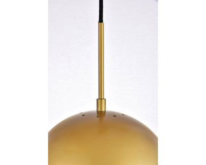 Elegant Pendant Light - Brass/Glass Matte, L 10" (LD6036BR)