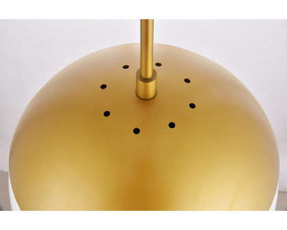 Elegant Pendant Light - Brass/Glass Matte, L 10" (LD6036BR)