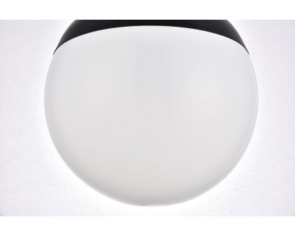 Elegant Pendant Light - Black/Glass Matte, L 12" (LD6038BK)