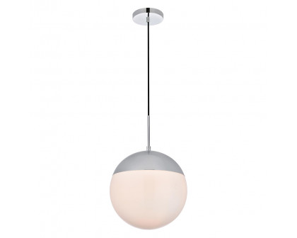 Elegant Pendant Light - Chrome/Glass Matte, L 12" (LD6040C)