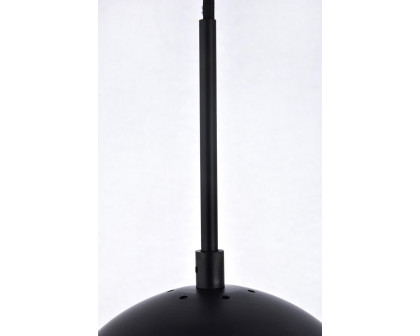 Elegant Pendant Light - Black/Glass Matte, L 14" (LD6044BK)