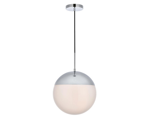 Elegant Pendant Light - Chrome/Glass Matte, L 14" (LD6046C)