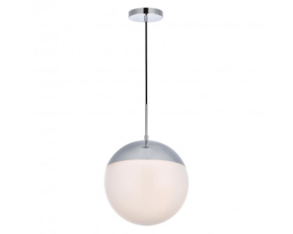 Elegant Pendant Light - Chrome/Glass Matte, L 14" (LD6046C)