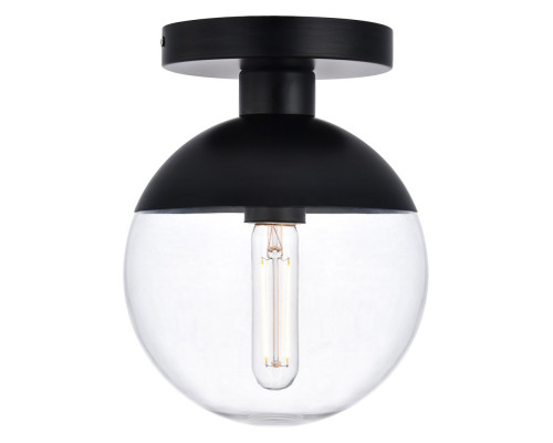 Elegant Flush Mount Light - Black, L 8" (LD6051BK)