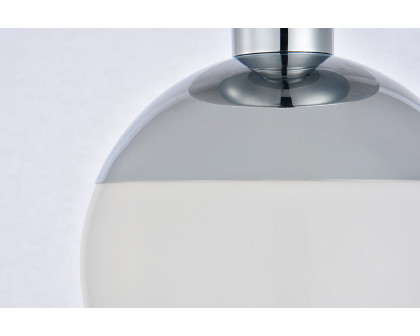 Elegant Flush Mount Light - Chrome/Glass Matte, L 8" (LD6052C)