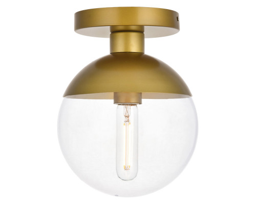 Elegant Flush Mount Light - Brass, L 8" (LD6055BR)