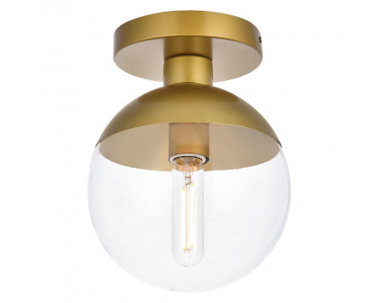 Elegant Flush Mount Light - Brass, L 8" (LD6055BR)