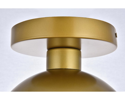 Elegant Flush Mount Light - Brass, L 8" (LD6055BR)