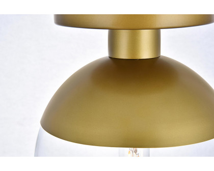 Elegant Flush Mount Light - Brass, L 8" (LD6055BR)