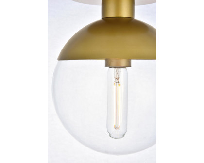 Elegant Flush Mount Light - Brass, L 8" (LD6055BR)